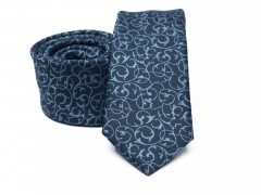Prémium slim nyakkendő - Kék mintás 