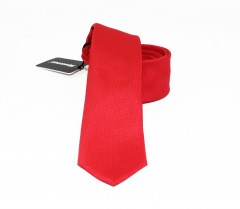    NM szövött slim nyakkendő - Piros Egyszínű nyakkendő