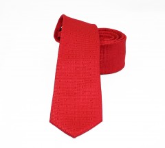    NM szövött slim nyakkendő - Piros Egyszínű nyakkendő