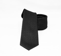    NM szövött slim nyakkendő - Fekete Egyszínű nyakkendő