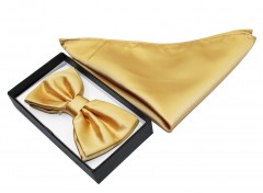            NM Szatén csokornyakkendő szett - Arany Szettek