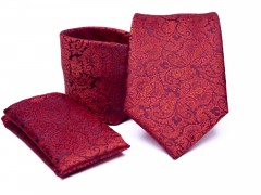    Prémium nyakkendő szett - Piros mintás Nyakkendők esküvőre