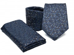    Prémium nyakkendő szett - Kék virágmintás Szettek