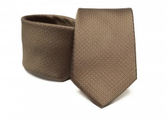 Prémium selyem nyakkendő - Barna Egyszínű nyakkendő