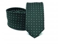    Prémium slim nyakkendő - Zöld pöttyös 