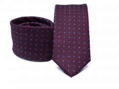    Prémium slim nyakkendő - Bordó pöttyös Aprómintás nyakkendő