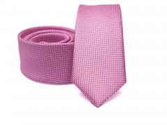   Prémium slim nyakkendő - Rózsaszín aprómintás Egyszínű nyakkendő