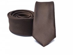    Prémium slim nyakkendő - Barna Egyszínű nyakkendő