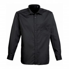 Slim h.u pamut puplin ing - Fekete Egyszínű ing