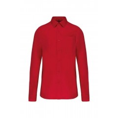 100% pamut puplin h.u ing - Piros Egyszínű ing