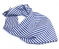       Pamut csíkos kendő - Fehér-kék Női divatkendő és sál