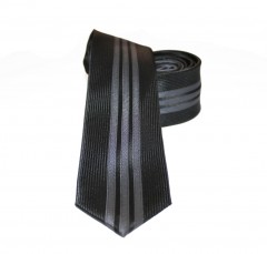               Goldenland slim nyakkendő - Fekete csíkos 