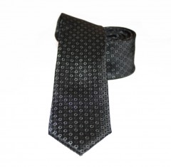               Goldenland slim nyakkendő - Fekete aprómintás 