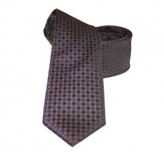               Goldenland slim nyakkendő - Fekete aprópottyös Aprómintás nyakkendő
