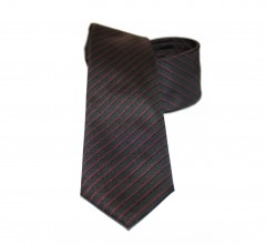               Goldenland slim nyakkendő - Bordó csíkos Csíkos nyakkendő