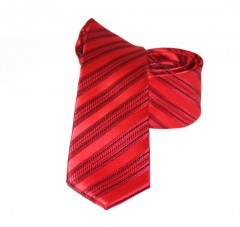               Goldenland slim nyakkendő - Piros csíkos 