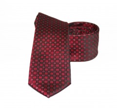               Goldenland slim nyakkendő - Bordó aprómintás 