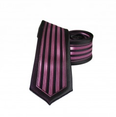               Goldenland slim nyakkendő - Pink csíkos Csíkos nyakkendő