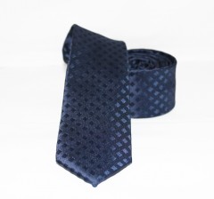                    NM slim szövött nyakkendő - Sötétkék kockás Kockás nyakkendők