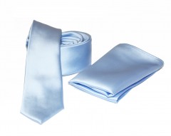             NM Slim szatén szett - Halványkék Nyakkendők esküvőre
