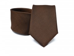        Prémium selyem nyakkendő - Sötétbarna Aprómintás nyakkendő