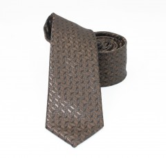                    NM slim szövött nyakkendő - Barna mintás Aprómintás nyakkendő