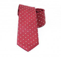                        NM normál nyakkendő - Meggypiros pöttyös Aprómintás nyakkendő