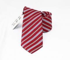                        NM normál nyakkendő - Meggypiros csíkos Csíkos nyakkendő