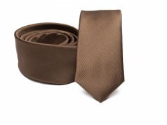Prémium slim nyakkendő - Barna Egyszínű nyakkendő