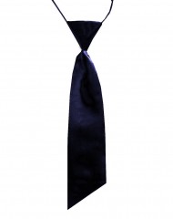            Női szatén gumis nyakkendő - Sötétkék 