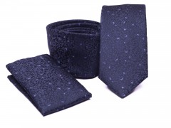    Prémium slim nyakkendő szett - Kék mintás Szettek