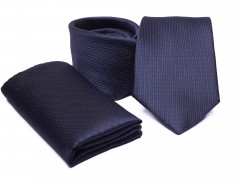    Prémium nyakkendő szett - Sötétkék aprómintás Nyakkendők esküvőre