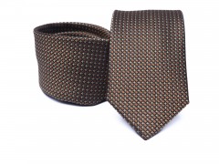         Prémium selyem nyakkendő - Barna aprómintás Selyem nyakkendők