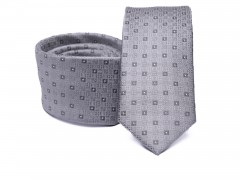    Prémium slim nyakkendő -  Szürke kockás Kockás nyakkendők