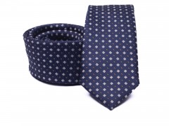    Prémium slim nyakkendő -  Kék kockás Kockás nyakkendők