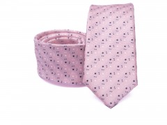    Prémium slim nyakkendő - Rózsaszín mintás Aprómintás nyakkendő