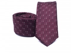    Prémium slim nyakkendő - Bordó mintás Aprómintás nyakkendő
