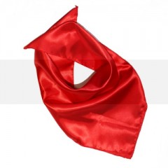    Szatén női kendő 60x60 cm - Piros Női divatkendő és sál