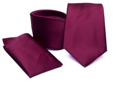    Prémium nyakkendő szett - Bordó Egyszínű nyakkendő