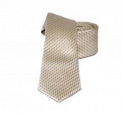                    NM slim szövött nyakkendő - Drapp aprómintás Aprómintás nyakkendő