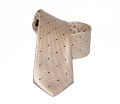                    NM slim szövött nyakkendő - Drapp pöttyös Aprómintás nyakkendő