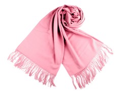 Pashmina típusú sál rojtokkal - Rózsaszín 