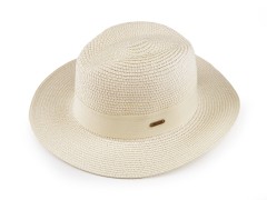   Nyári szalmakalap unisex - Ecru 