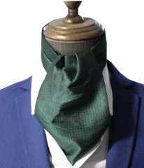   NM szatén ascot nyaksál - Sötétzöld aprómintás Francia, Ascot, Különlegesség