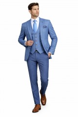    Parker slim fitt 3 részes kockás öltöny Öltöny, mellény