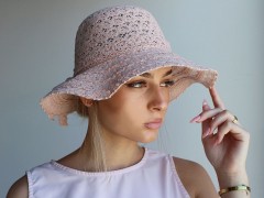   Női nyári pamutcsipke szalmakalap Női kalap, sapka