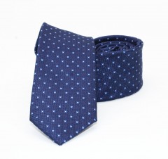               Goldenland slim nyakkendő - Kék aprómintás 