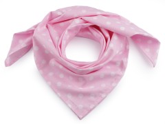 Pöttyös pamut kendő - Rózsaszín-fehér 