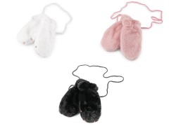      Gyerek szőrme kesztyű újjatlan manccsal Gyerek kalap,sapka, kesztyű