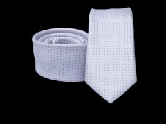    Prémium slim nyakkendő - Fehér pöttyös 